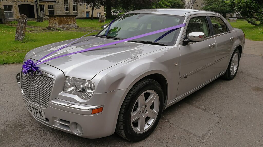Silver Chrysler 300c wedding car